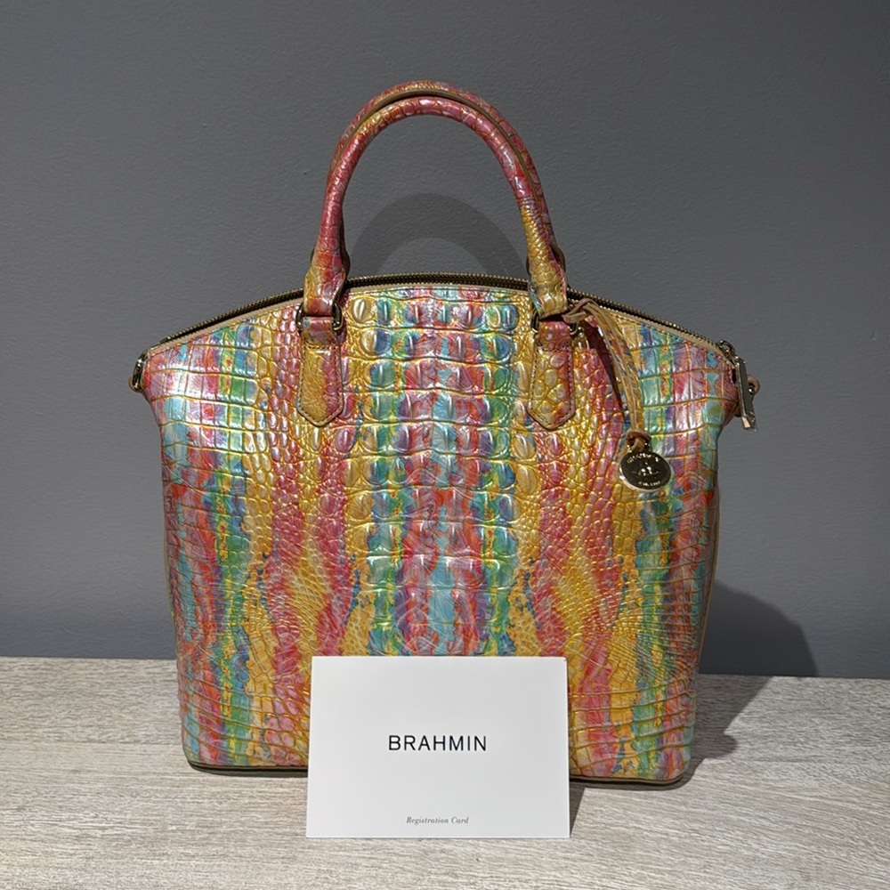 Brahmin bag Large Duxbury Satchel Saltwater Taffy Melbourne bag only!